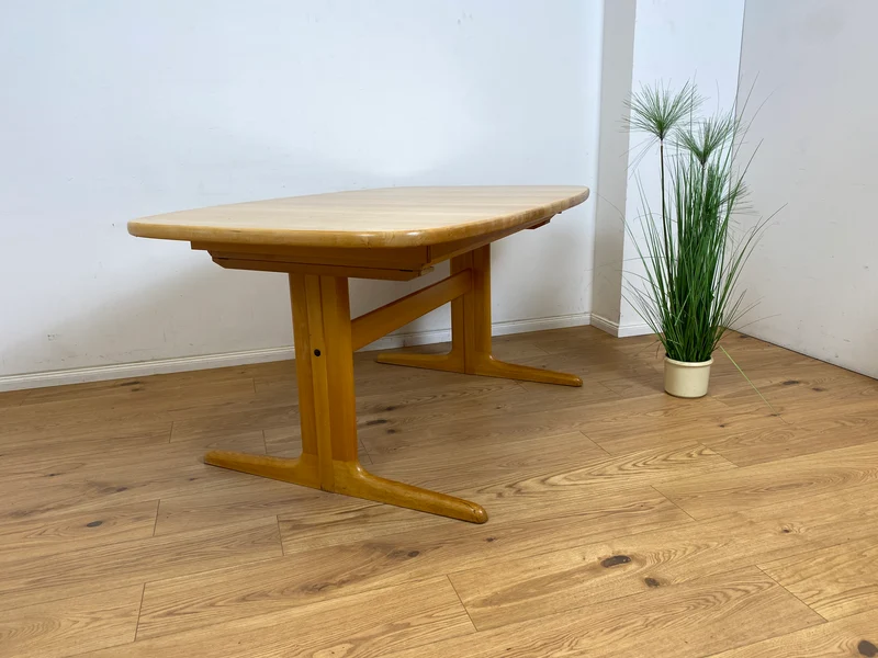 WMK Edler und hochwertiger skandinavischer Designer Esstisch von Skovby Møbelfabrik aus massiver Eiche , 2-fach ausziehbar