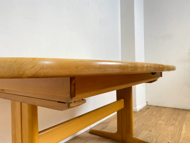 WMK Edler und hochwertiger skandinavischer Designer Esstisch von Skovby Møbelfabrik aus massiver Eiche , 2-fach ausziehbar