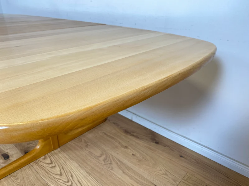 WMK Edler und hochwertiger skandinavischer Designer Esstisch von Skovby Møbelfabrik aus massiver Eiche , 2-fach ausziehbar
