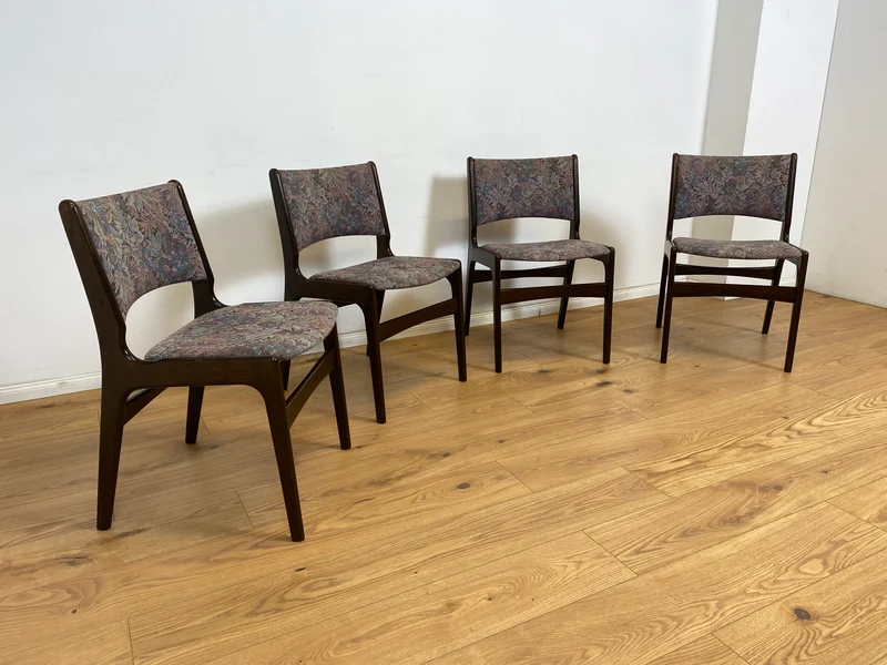 WMK Set aus 4 sehr gut erhaltenen skandinavischen Designerstühlen Modell 89 von Erik Buch für Anderssstrup