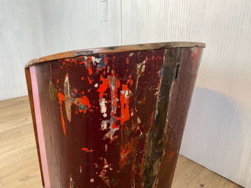 Boatwood by WMK # Einzigartiger & robuster Kapitänsstuhl aus altem Boot, ein handgefertigtes Unikat aus massivem Teakholz