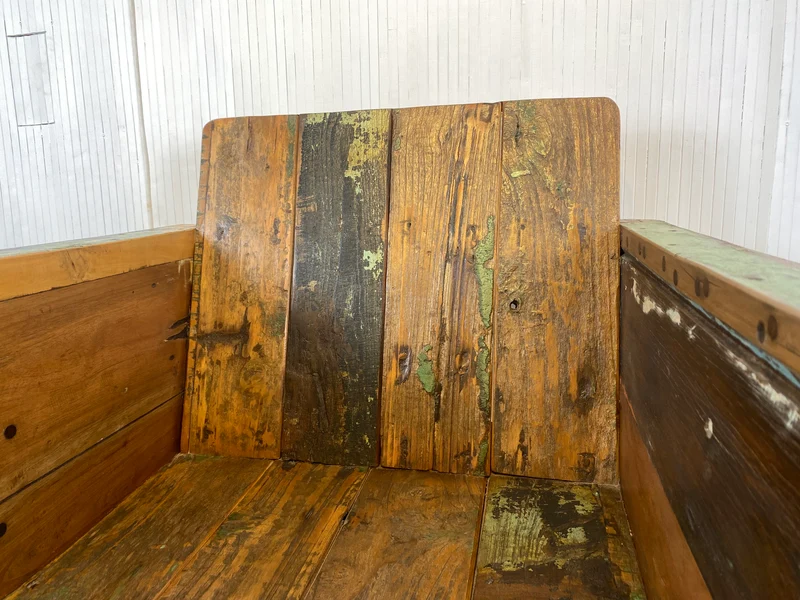 Boatwood by WMK I Sehr großer & robuster Relaxsessel aus altem Bootsholz, ein handgefertigtes Unikat aus massivem Teakholz