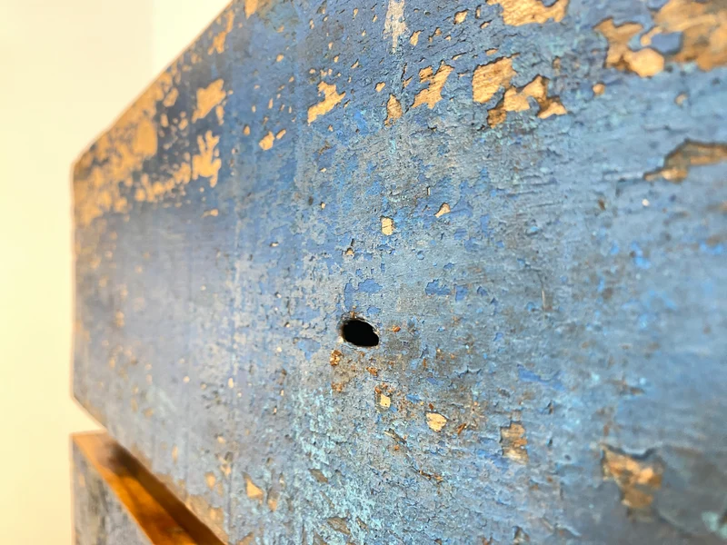 Boatwood by WMK # Sehr schöne Kommode mit Schubladen, ein aus altem Bootsholzhandgefertigtes Unikat aus massivem Teakholz
