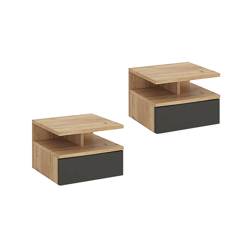 Bedside Table MONACO 2T, Set of 2
