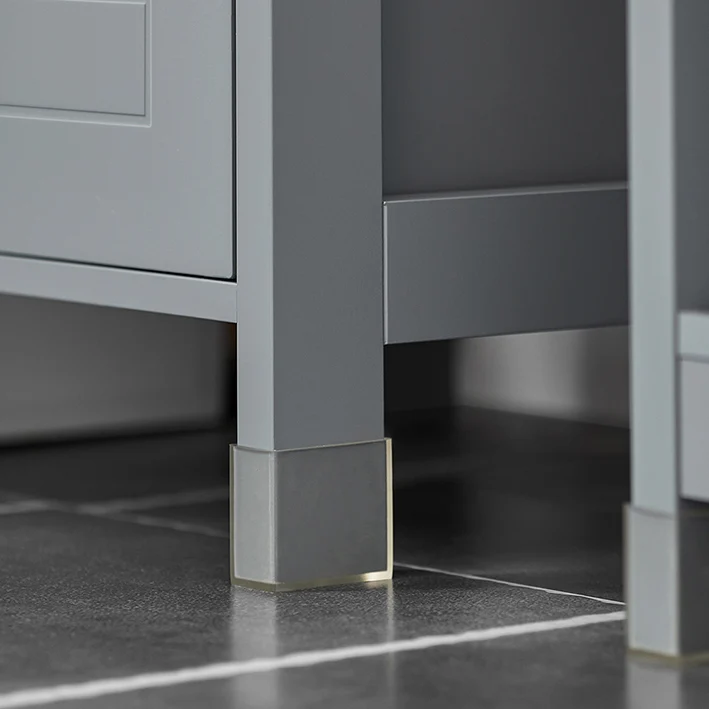 SoBuy Badezimmer Hochschrank 145cm Stahlgrau mit 2 Körben - Badschrank 30x30cm FRG126-SG