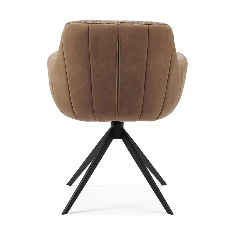 Armlehnenstuhl cognac-braun drehbar, Esszimmerstuhl drehbar cognac, Stuhl braun-cognac