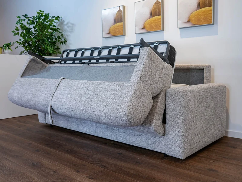 Schlafsofa grau, Sofa-Bed grau, Maße: 140x200 cm