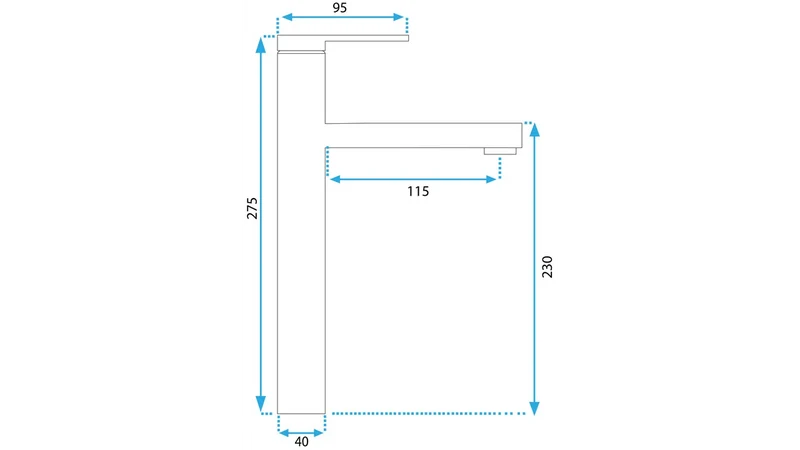 Hohe Waschtischbatterie Pixel - Chrom