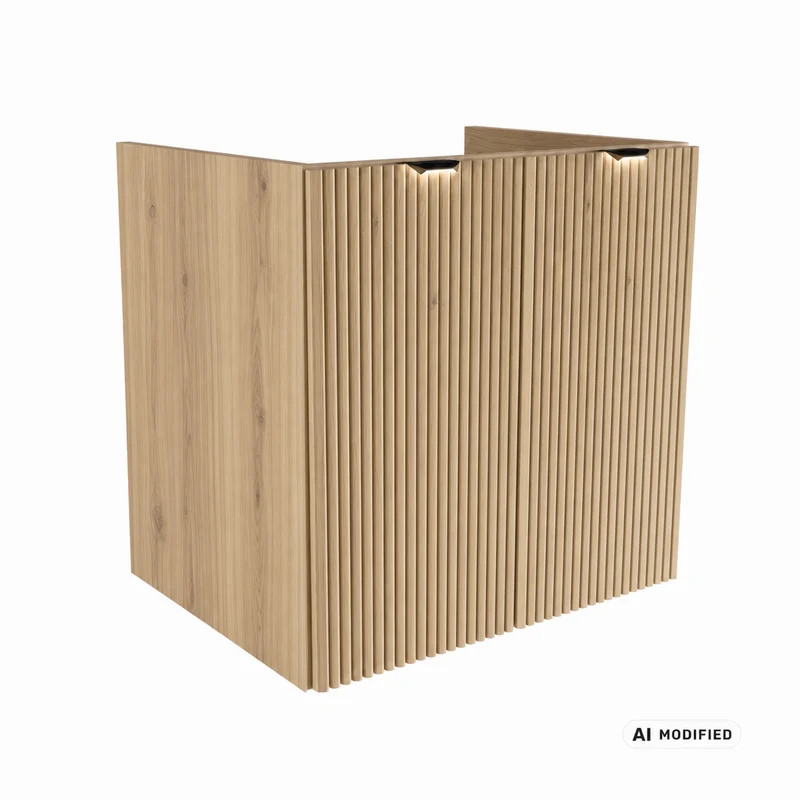 Waschtischunterschrank 60 cm mit Türen, ohne Oberteil Willy - Eiche Cremona