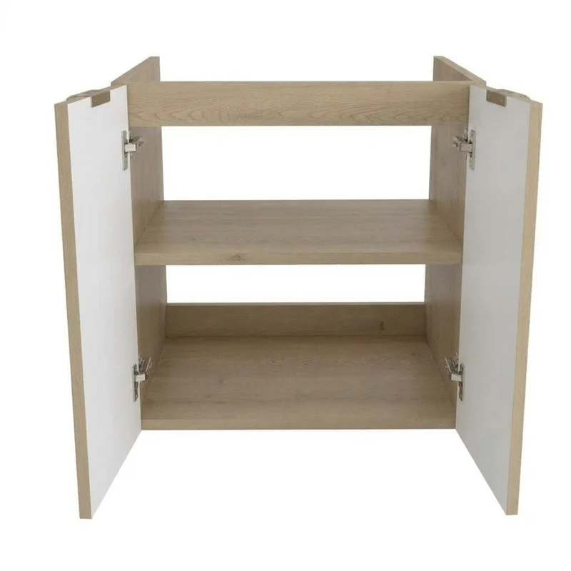 Waschtischunterschrank 80 cm mit Türen, ohne Oberteil Willy - Eiche Cremona