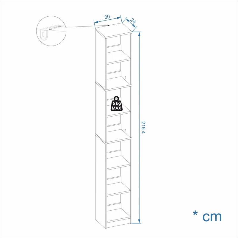 Bookcase LAKO 7