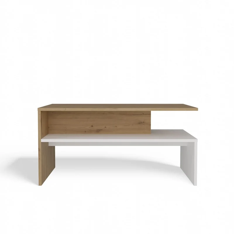 COUCHTISCH / BOSTON BANK EICHE ARTISAN WEISS