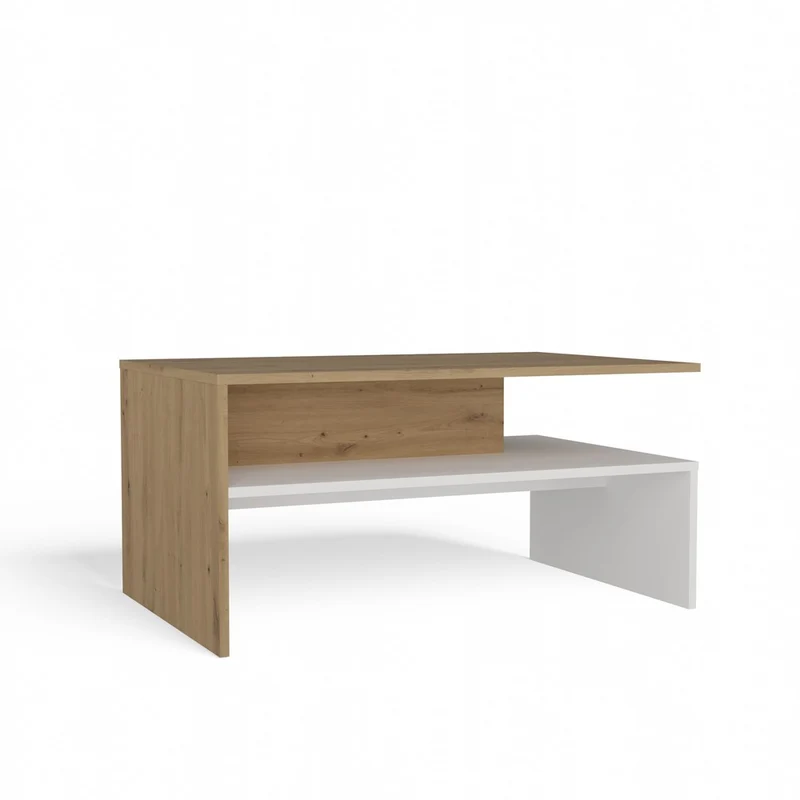 COUCHTISCH / BOSTON BANK EICHE ARTISAN WEISS