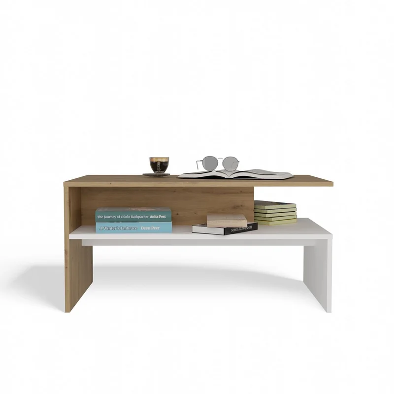 COUCHTISCH / BOSTON BANK EICHE ARTISAN WEISS