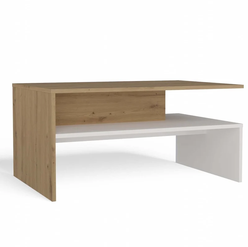 COUCHTISCH / BOSTON BANK EICHE ARTISAN WEISS