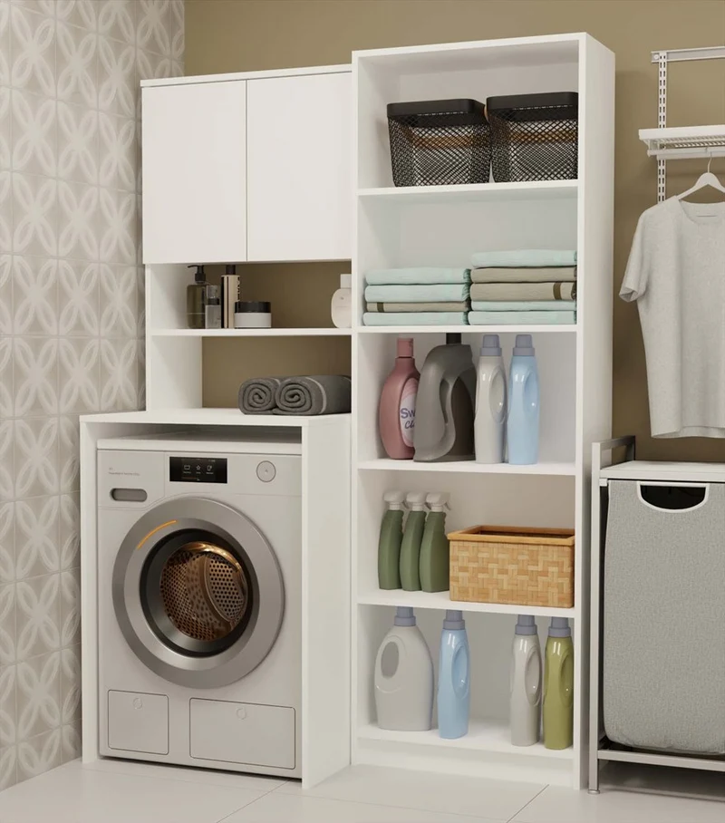 BADEZIMMERSCHRANK ÜBER DIE WASCHMASCHINE POLA MULTI WEISS