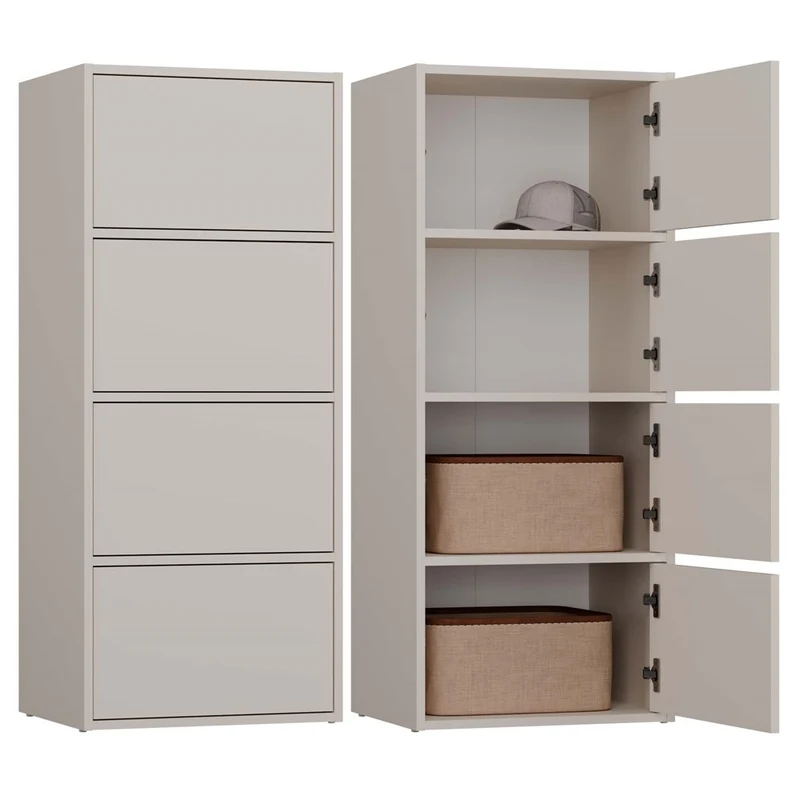 KOMMODE ALMA 4 TÜREN 4 REGALE KASCHMIR BEIGE