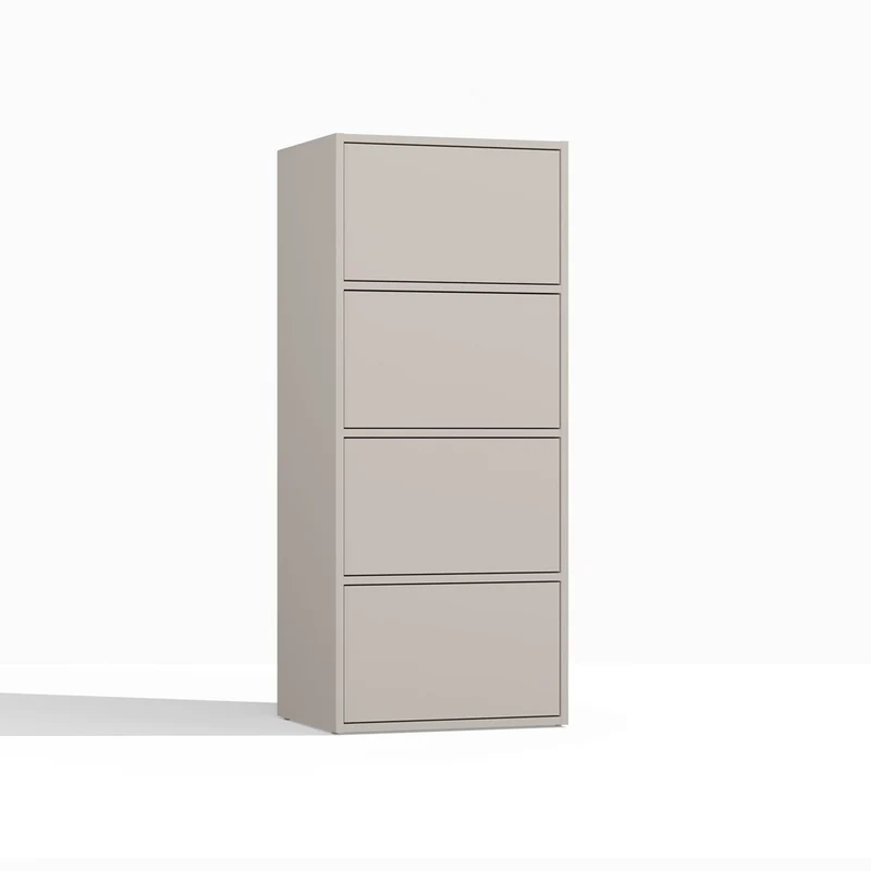 KOMMODE ALMA 4 TÜREN 4 REGALE KASCHMIR BEIGE