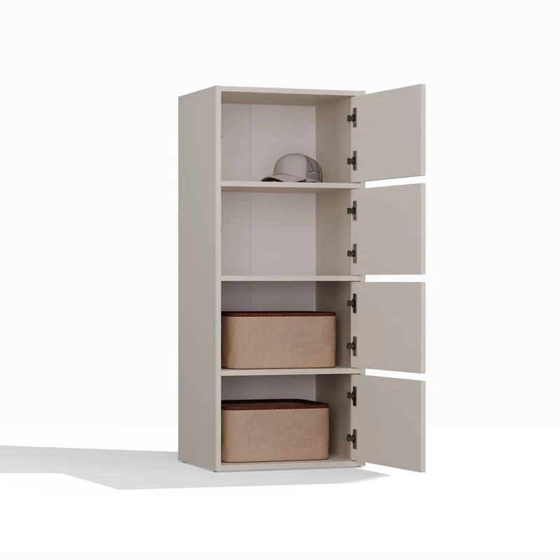 KOMMODE ALMA 4 TÜREN 4 REGALE KASCHMIR BEIGE