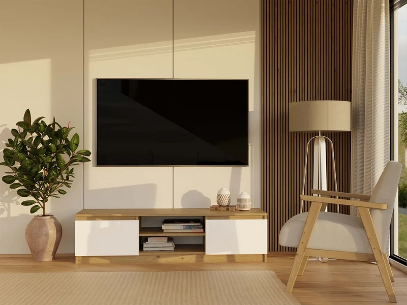 TV-SCHRANK 140 MALWA ARTISAN WEISS TV-TISCH 140 CM