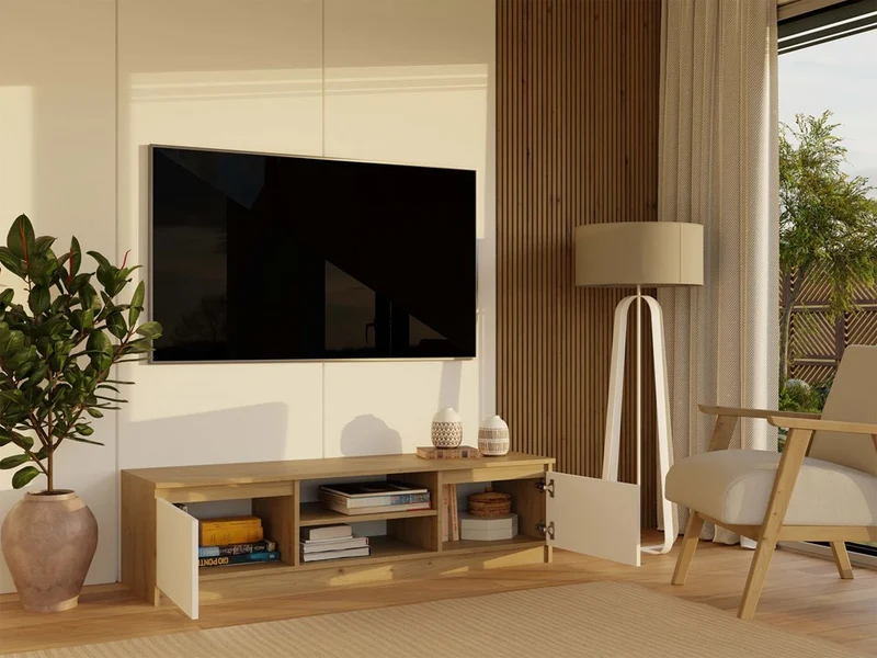 TV-SCHRANK 140 MALWA ARTISAN WEISS TV-TISCH 140 CM