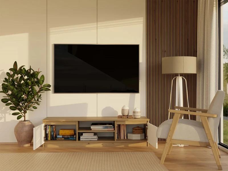 TV-SCHRANK 140 MALWA ARTISAN WEISS TV-TISCH 140 CM