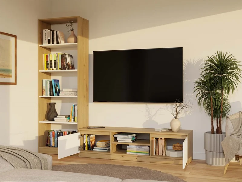 TV-SCHRANK 140 MALWA ARTISAN WEISS TV-TISCH 140 CM