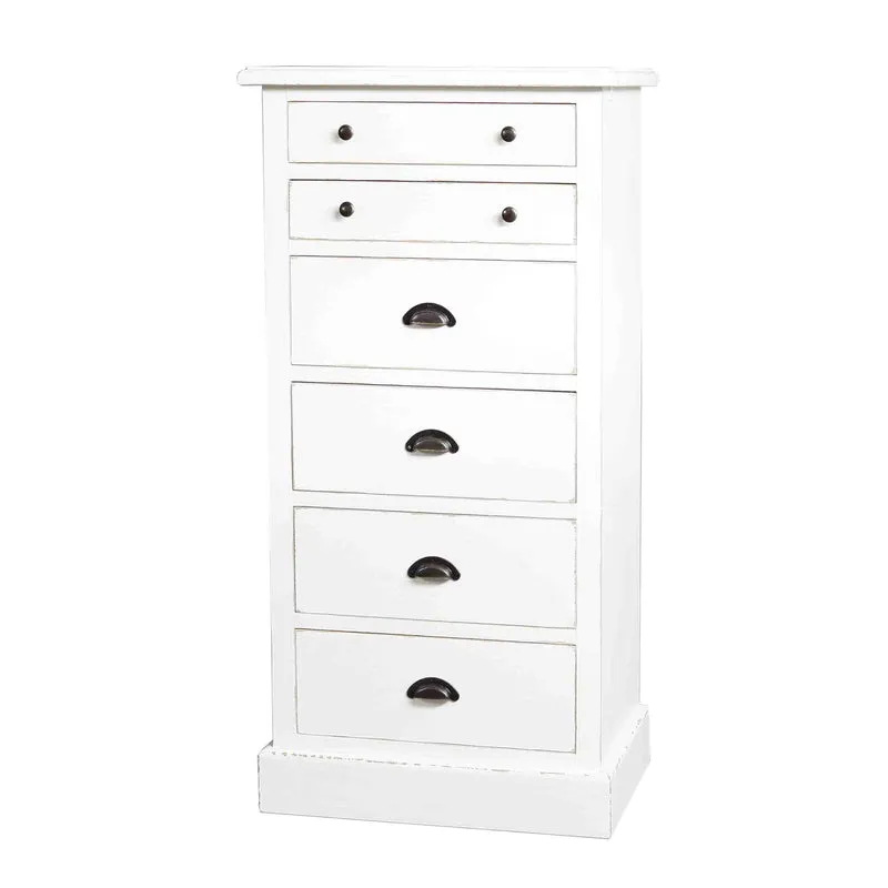 Kommode schwarz mit Schubladen, Kommode Landhausstil in sechs Farben, Breite 60 cm
