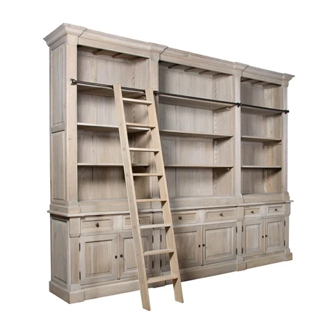 Bücherschrank Naturholz-grau Landhausstil