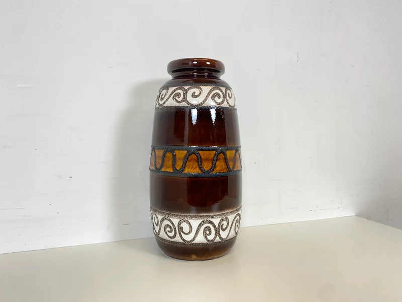 WMK Besonders schöne und sehr gut erhaltene XXL (54cm) Mid-Century Keramik Vase Modell 284-53 von Scheurich