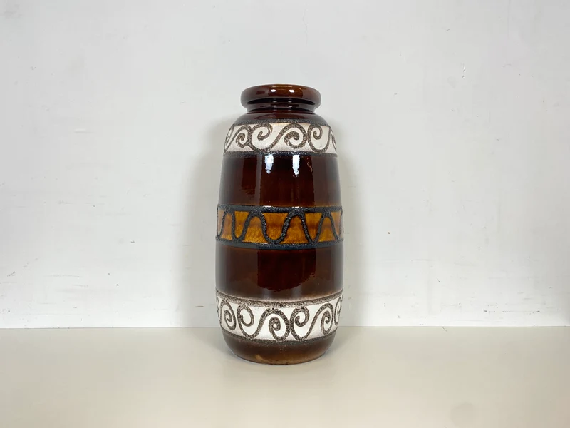 WMK Besonders schöne und sehr gut erhaltene XXL (54cm) Mid-Century Keramik Vase Modell 284-53 von Scheurich