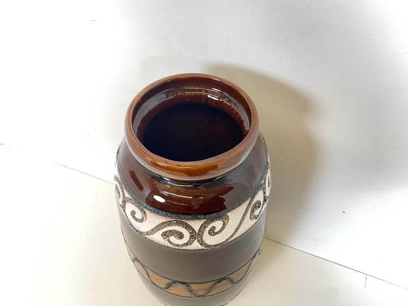 WMK Besonders schöne und sehr gut erhaltene XXL (54cm) Mid-Century Keramik Vase Modell 284-53 von Scheurich