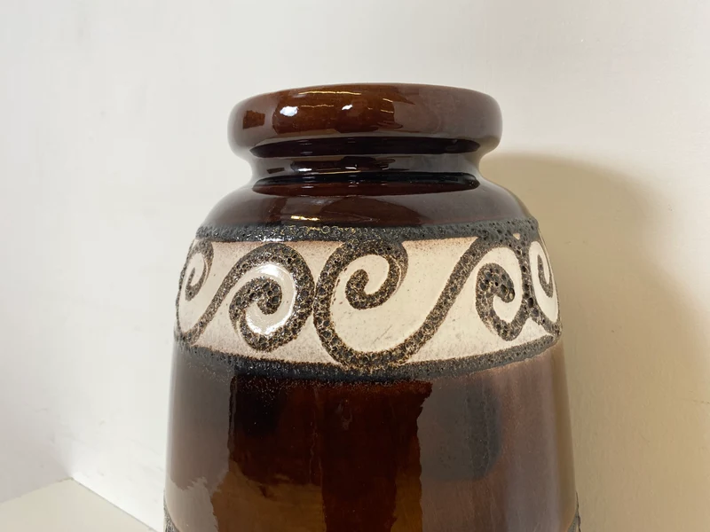 WMK Besonders schöne und sehr gut erhaltene XXL (54cm) Mid-Century Keramik Vase Modell 284-53 von Scheurich