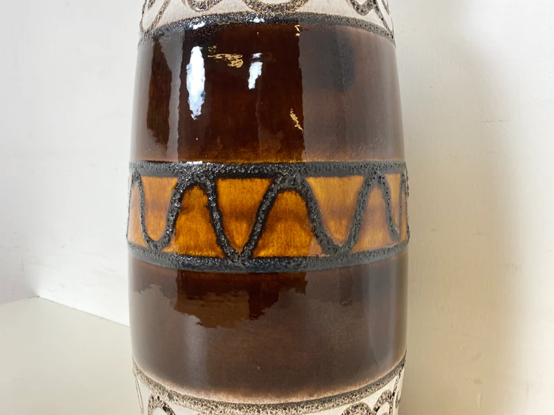 WMK Besonders schöne und sehr gut erhaltene XXL (54cm) Mid-Century Keramik Vase Modell 284-53 von Scheurich