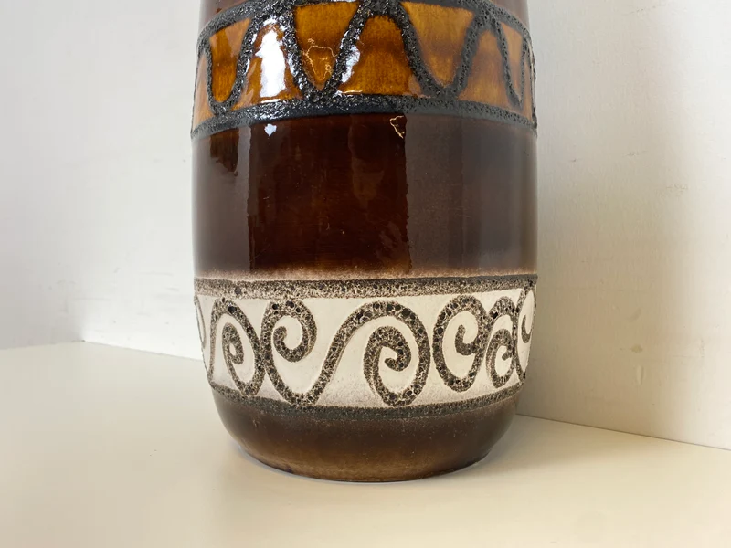 WMK Besonders schöne und sehr gut erhaltene XXL (54cm) Mid-Century Keramik Vase Modell 284-53 von Scheurich