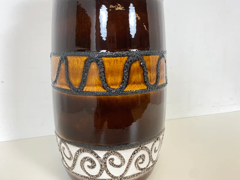 WMK Besonders schöne und sehr gut erhaltene XXL (54cm) Mid-Century Keramik Vase Modell 284-53 von Scheurich