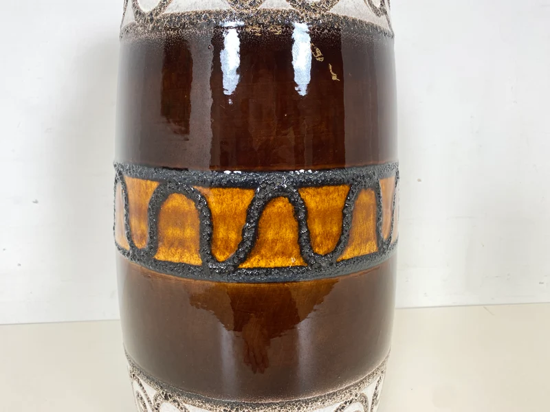 WMK Besonders schöne und sehr gut erhaltene XXL (54cm) Mid-Century Keramik Vase Modell 284-53 von Scheurich