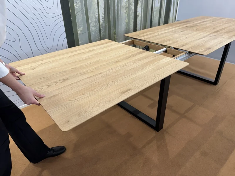 Esstisch ausziehbar Eiche massiv, Tisch ausziehbar Eiche,, ausziehbarer Tisch Eiche, Länge 140-190 cm