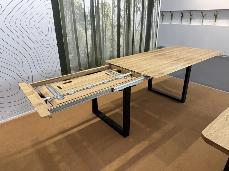Esstisch ausziehbar Eiche massiv, Tisch ausziehbar Eiche,, ausziehbarer Tisch Eiche, Länge 140-190 cm
