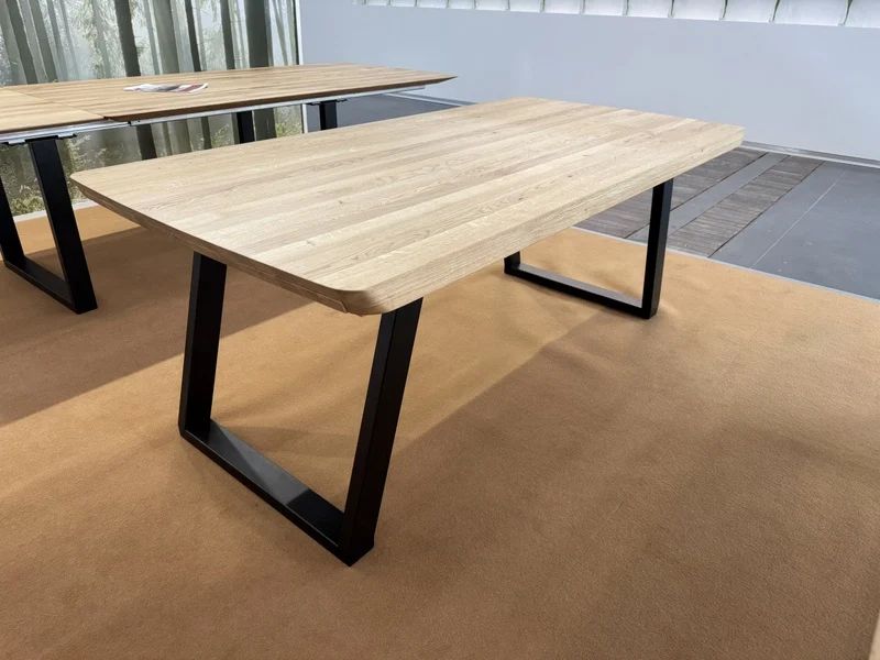 Esstisch ausziehbar Eiche massiv, Tisch ausziehbar Eiche,, ausziehbarer Tisch Eiche, Länge 160-210 cm