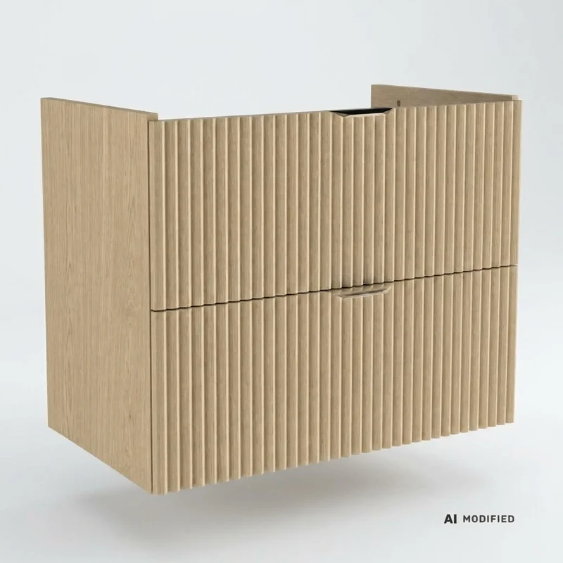 Waschtischunterschrank 80 cm, ohne Oberteil Willy - Eiche Cremona