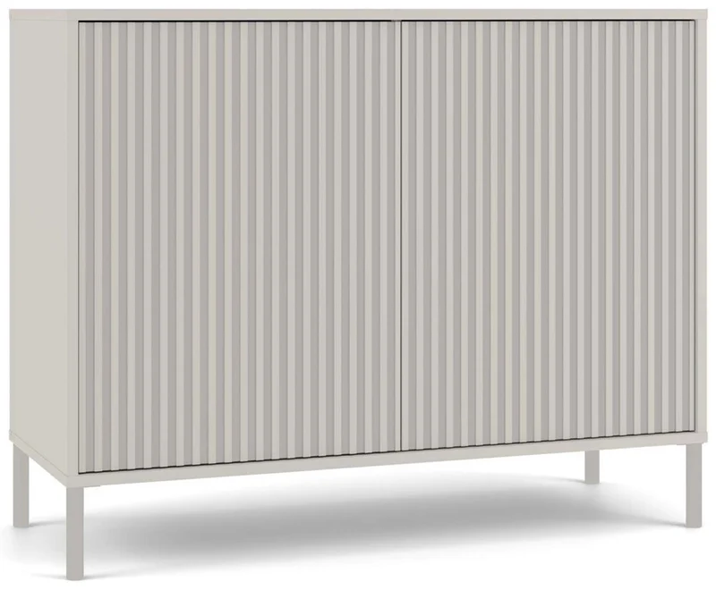 CDF Kommode Kamaro 2D SLIM | Farbe: Kaschmir (Beige) | Ideal für Wohnzimmer, Schlafzimmer, Kinderzimmer und Büro | Einfache Montage