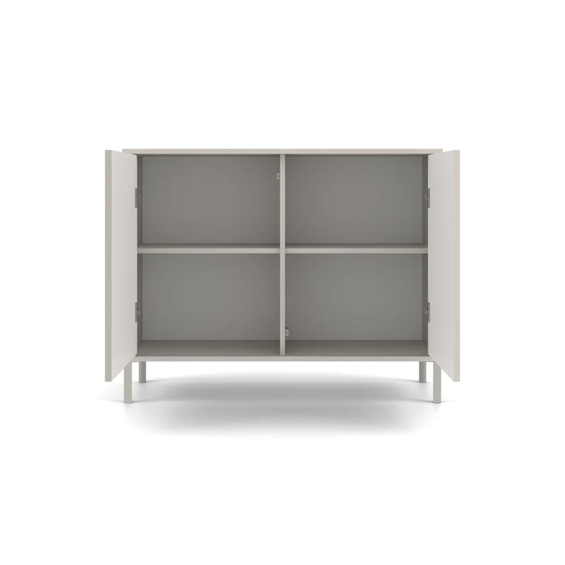 CDF Kommode Kamaro 2D SLIM | Farbe: Kaschmir (Beige) | Ideal für Wohnzimmer, Schlafzimmer, Kinderzimmer und Büro | Einfache Montage