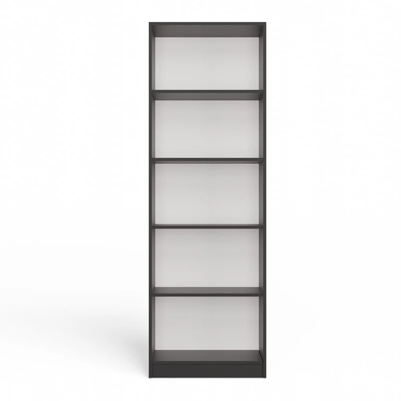BÜCHERREGAL OFFEN 5 FÄCHER ANTHRAZIT | STANDREGAL MODERN KOMPAKT | MODELL R60 182x60x30 CM