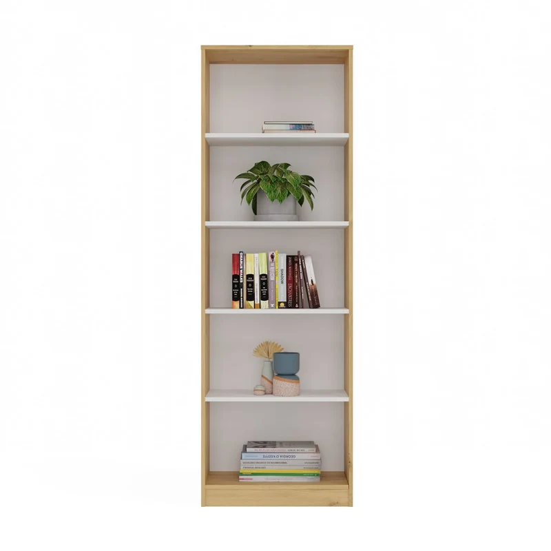 CDF Bücherregal R60 | Farbe: Eiche Artisan/Weiß | Regal für Bücher und Spielzeug | Ideal für Kinderzimmer, Teenager, Jugendzimmer