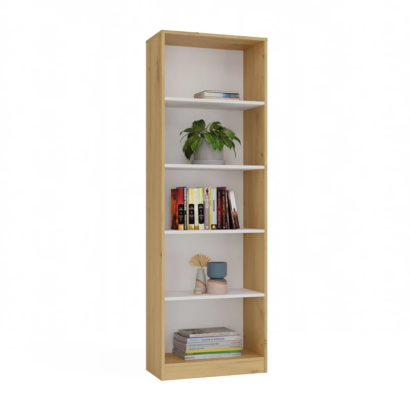 CDF Bücherregal R60 | Farbe: Eiche Artisan/Weiß | Regal für Bücher und Spielzeug | Ideal für Kinderzimmer, Teenager, Jugendzimmer