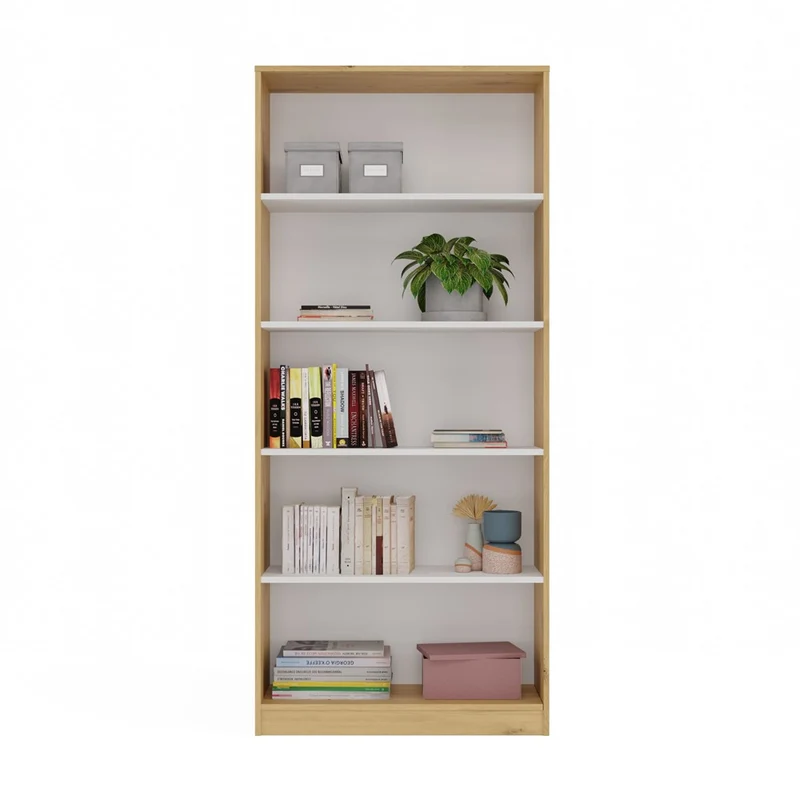 CDF Bücherregal R80 | Farbe: Artisan/Weiß | Breite: 80 Zentimeter |Regal für Bücher und Spielzeug | Ideal für Kinderzimmer, Teenager, Jugendzimmer