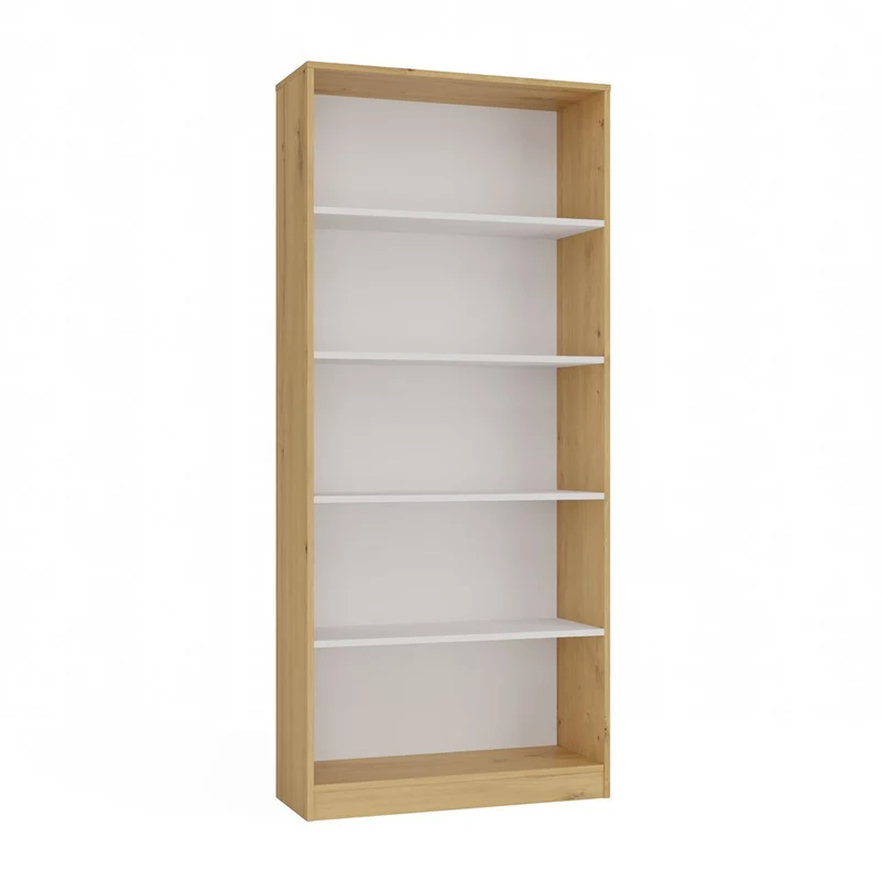 CDF Bücherregal R80 | Farbe: Artisan/Weiß | Breite: 80 Zentimeter |Regal für Bücher und Spielzeug | Ideal für Kinderzimmer, Teenager, Jugendzimmer