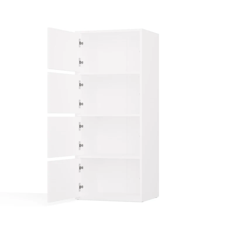 Schrank Alma | Farbe: Weiß | Ideal für Wohnzimmer, Flur, Büro, Schlafzimmer | Schuhablage | Schuhregale | Modern | Regale