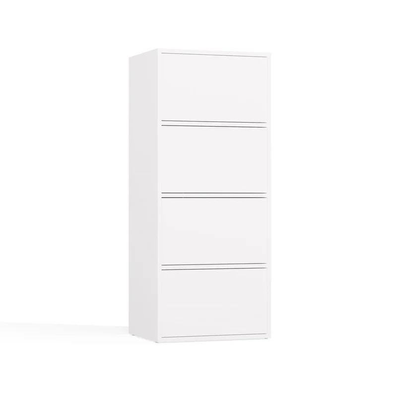 Schrank Alma | Farbe: Weiß | Ideal für Wohnzimmer, Flur, Büro, Schlafzimmer | Schuhablage | Schuhregale | Modern | Regale